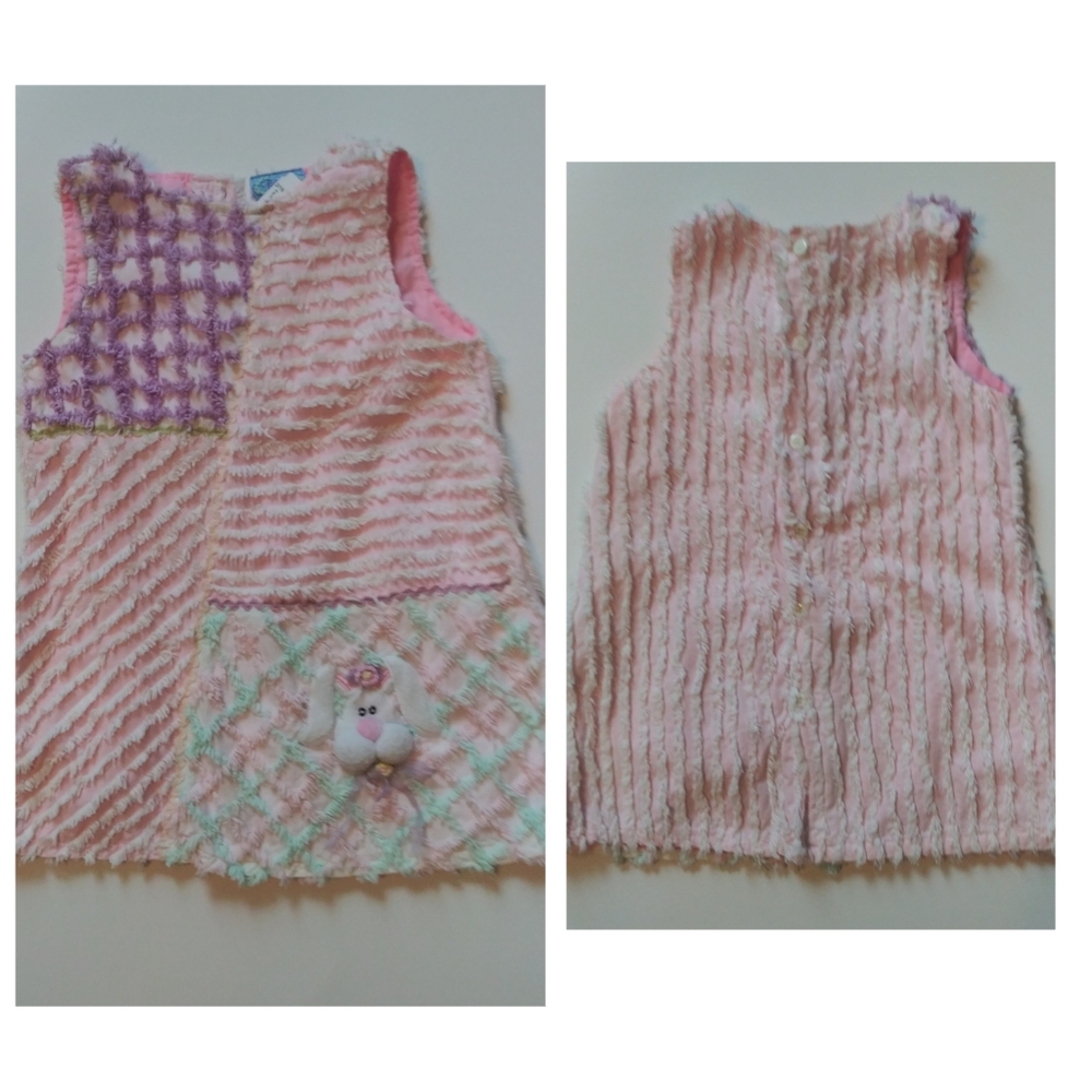 CHENILE STRIPED EASTER BUNNY DRESS | 4T